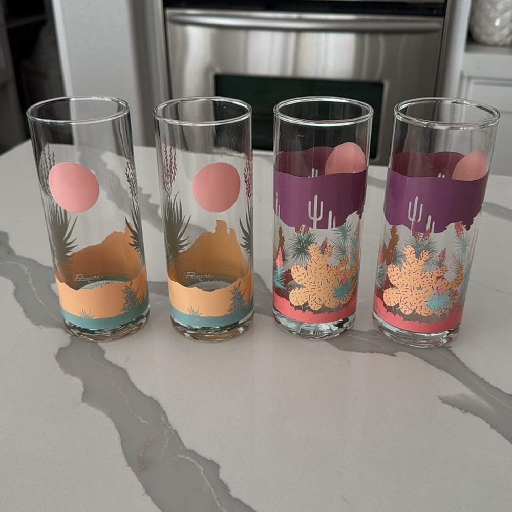 Wolly Clark Dining Vintage Panache By Wolly Clark Desert Cactus. set of 4